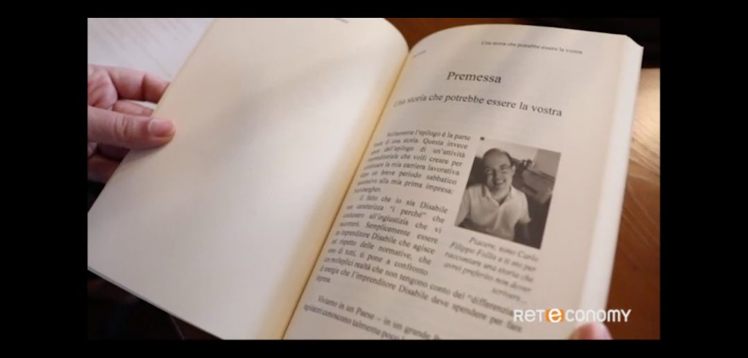 CarloFilippoFollis.name – La Dott.ssa Valentina Valente di Reteconomy/Sky intervista Carlo Filippo Follis, un'immagine tratta dal video dell'intervista