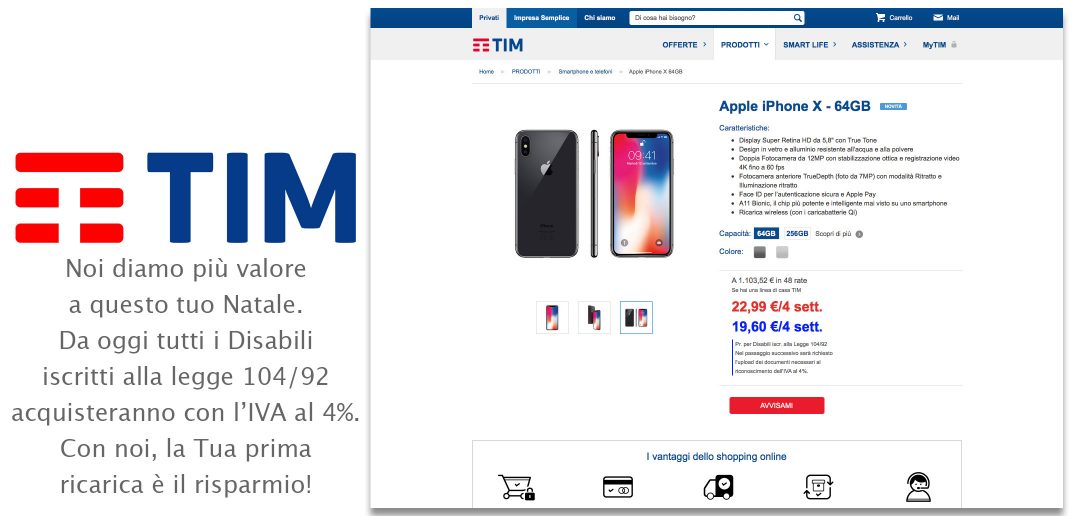 CarloFilippoFollis.name – “Appello a TIM: acquisti online e rateizzati con IVA al 4%”